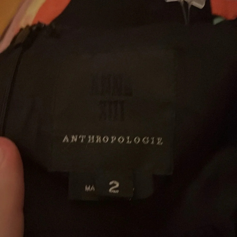 Anthropologie Floral Waist Toe Zip Up Strapless Mini Dress - Picture 3 of 3